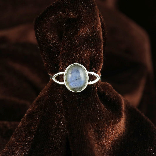 Silberring Labradorit