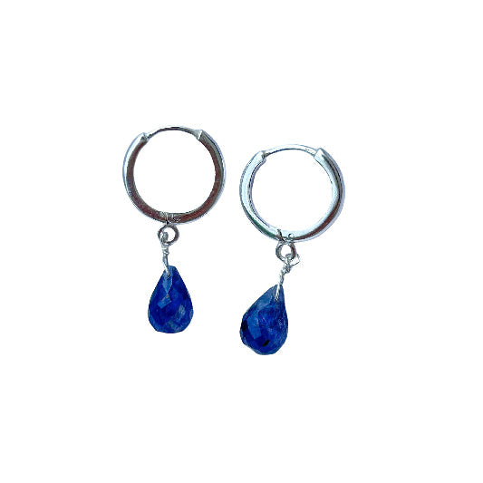 Boucle d'oreille argent améthyste 12 mm