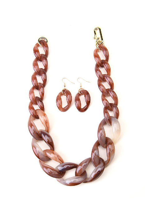 Boucles d'oreilles en résine, marron