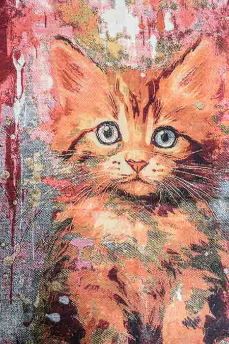 Écharpe viscose/laine motifs animaux assortis 65x185cm