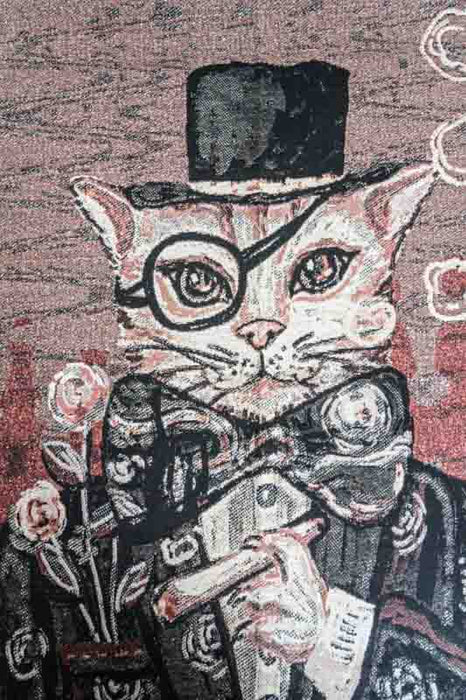 Écharpe viscose/laine motifs animaux assortis 65x185cm