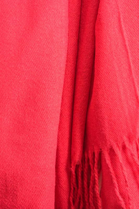 Écharpe viscose/laine rouge 80x185cm