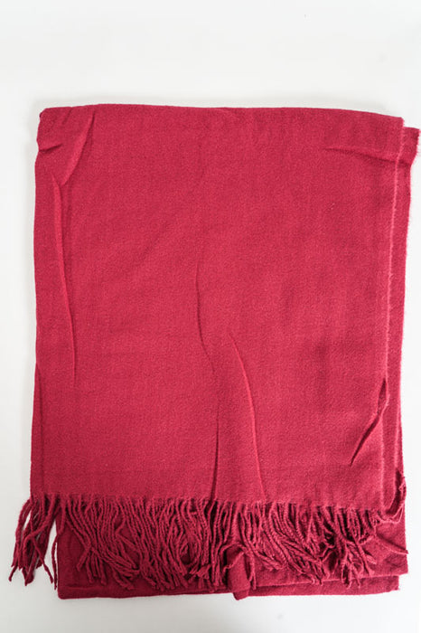 Scarf viscose/wool fire red 80x185cm