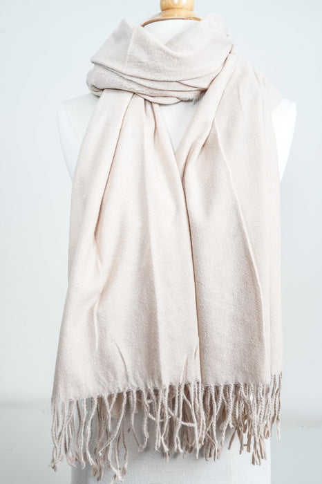 Écharpe viscose/laine camel 80x185cm