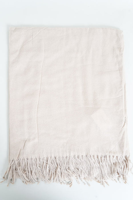 Écharpe viscose/laine camel 80x185cm