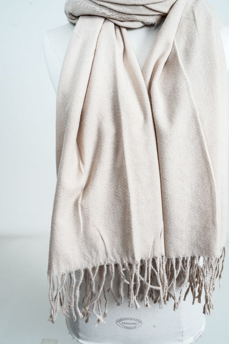 Écharpe viscose/laine camel 80x185cm