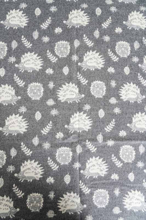 Schal Viskose/Wolle Igel dunkelgrau/beige 65x180cm