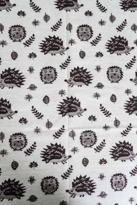 Scarf viscose/wool hedgehog beige/brown 65x180cm