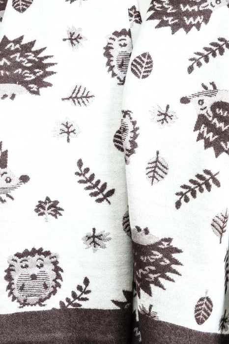 Scarf viscose/wool hedgehog beige/brown 65x180cm