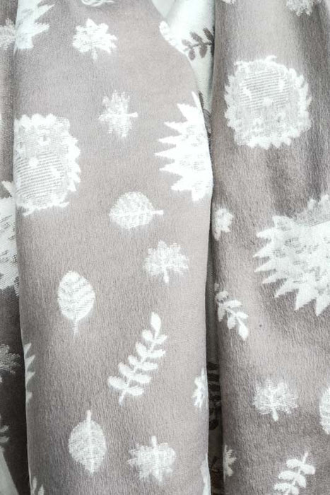 Schal Viskose/Wolle Igel beige/grau 65x180cm