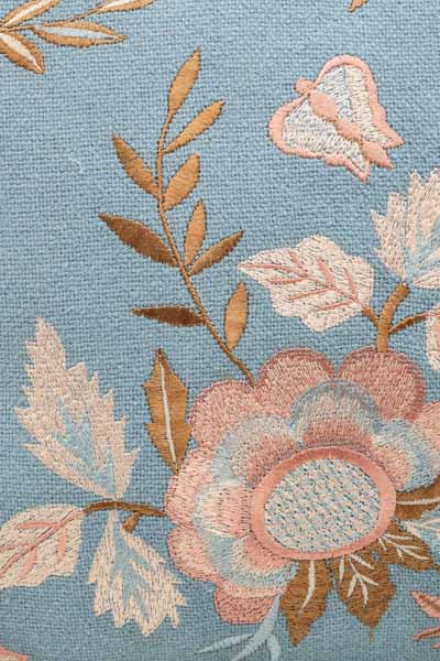 Decorative Cushion Cotton Embroidered Floral Pattern 35x50cm