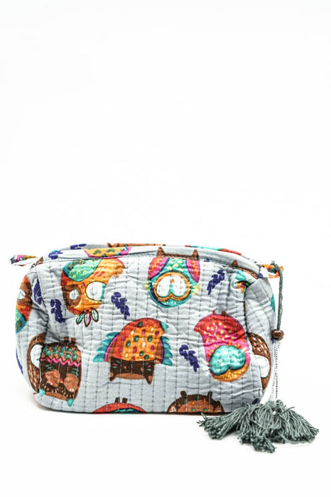 Cosmetic bag 10x8.75cm, gray, multicolor