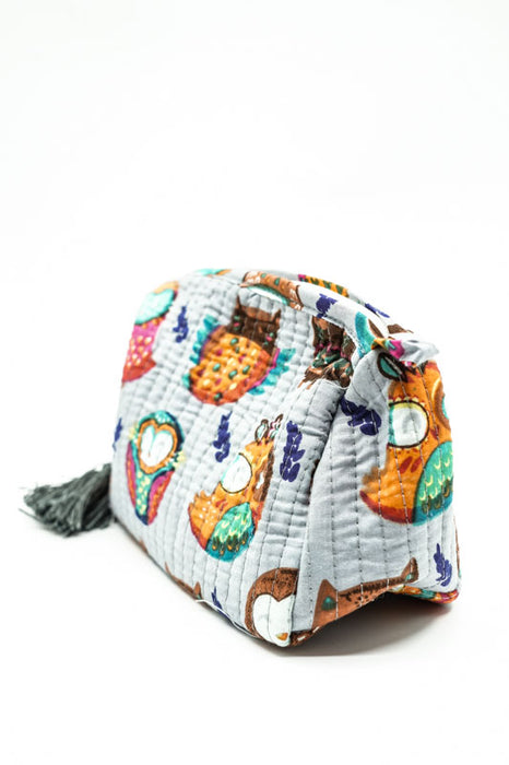 Cosmetic bag 10x8.75cm, gray, multicolor