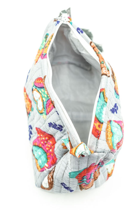 Cosmetic bag 10x8.75cm, gray, multicolor