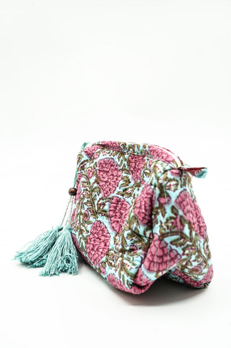 Cosmetic bag 10x8.75cm, light blue, multicolor