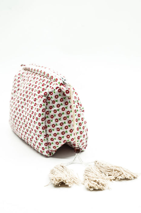 Cosmetic bag 10x8.75cm, white, multicolor