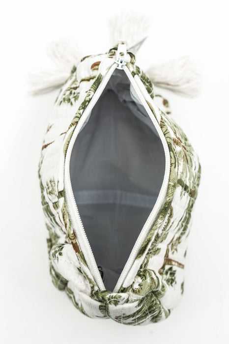 Cosmetic bag 10x8.75cm, white, gray, multicolor