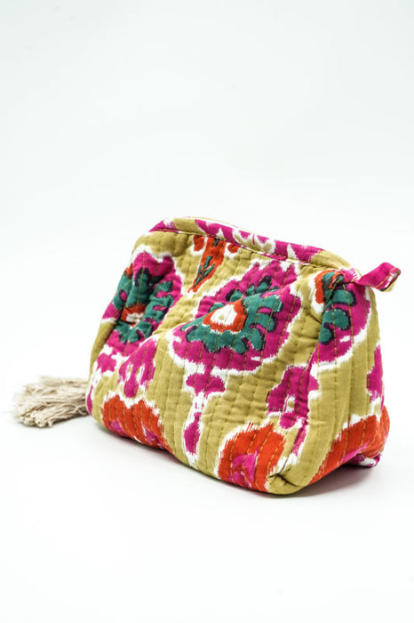 Cosmetic bag 10x8.75cm, green, red, multicolor