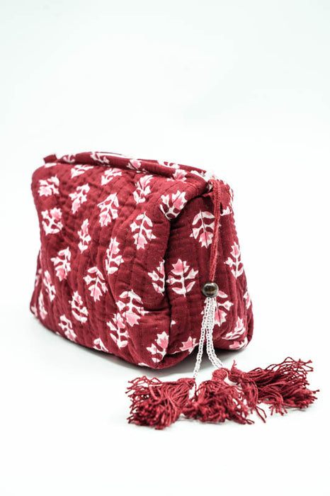 Cosmetic bag 10x8.75cm, red, pink, multicolor