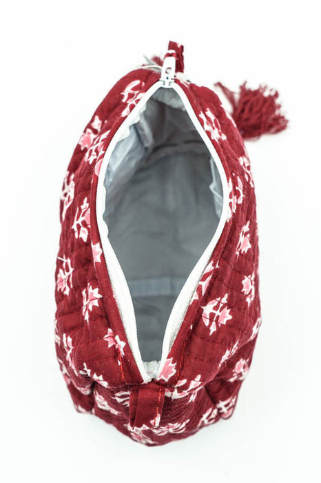 Cosmetic bag 10x8.75cm, red, pink, multicolor