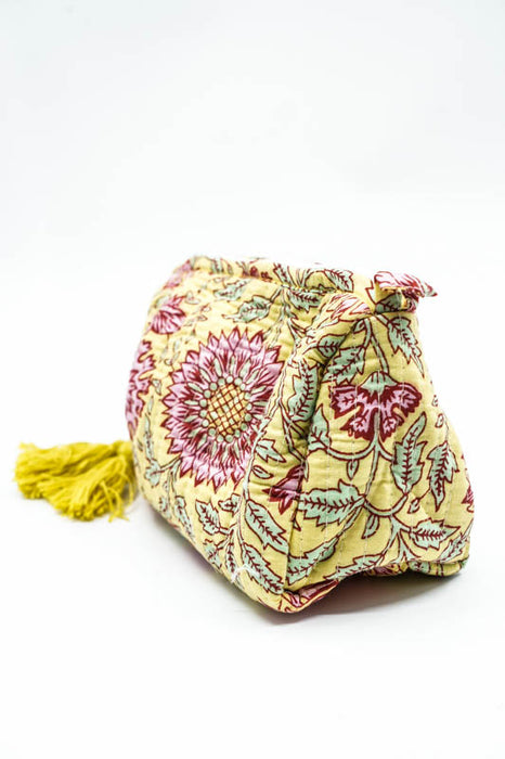 Cosmetic bag 10x8.75cm, yellow, pink, multicolor