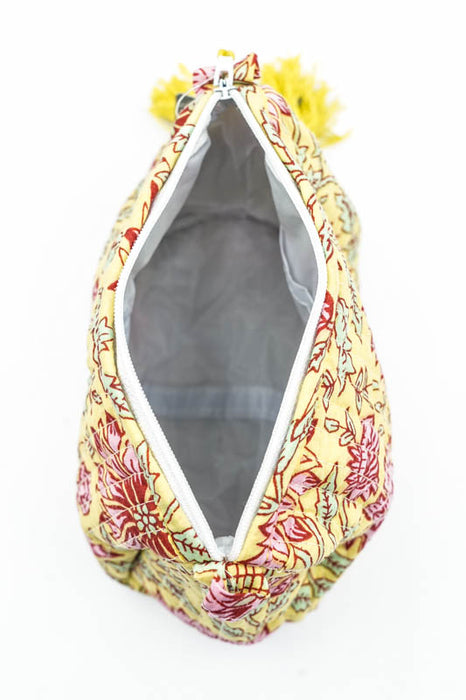 Cosmetic bag 10x8.75cm, yellow, pink, multicolor