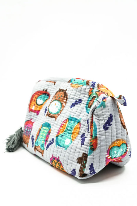 Cosmetic bag 12.5x10 cm, gray, multicolor