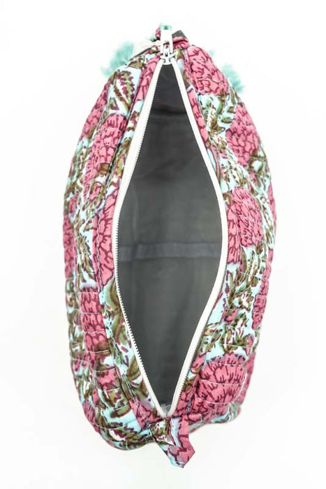 Cosmetic bag 12.5x10 cm, light blue, multicolor