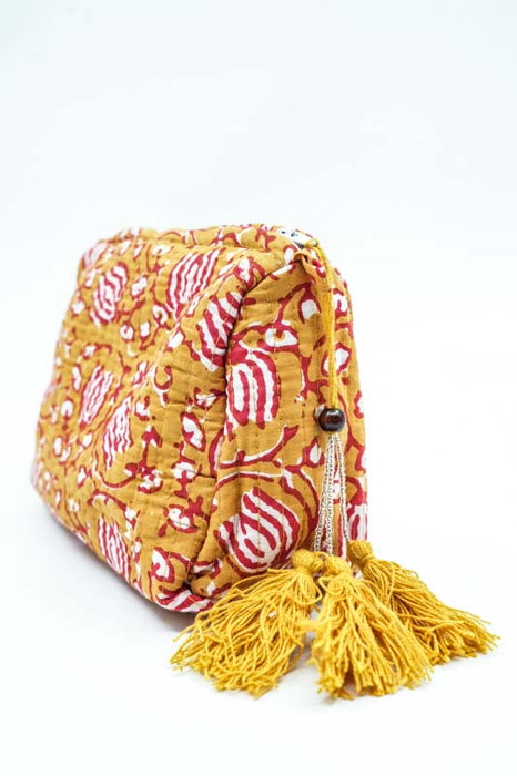 Cosmetic bag 12.5x10 cm, orange, multicolor