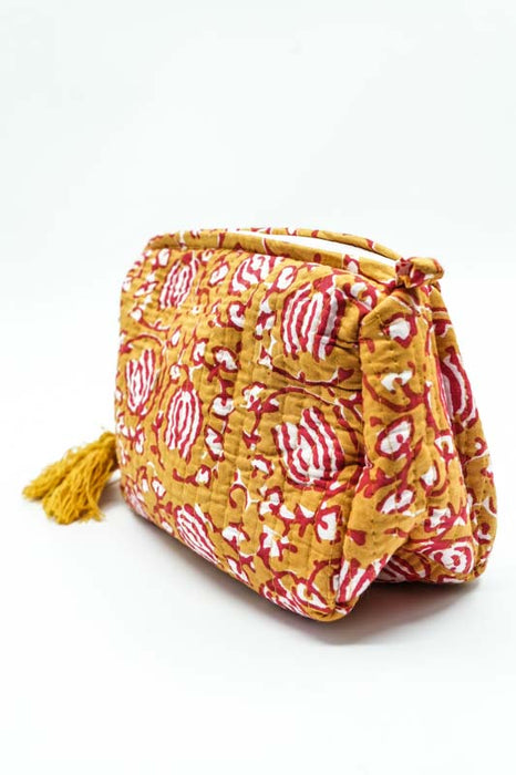 Cosmetic bag 12.5x10 cm, orange, multicolor