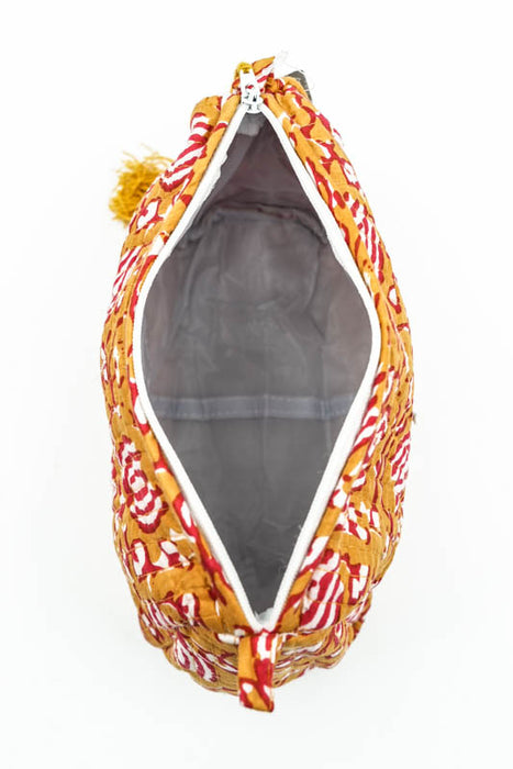 Cosmetic bag 12.5x10 cm, orange, multicolor