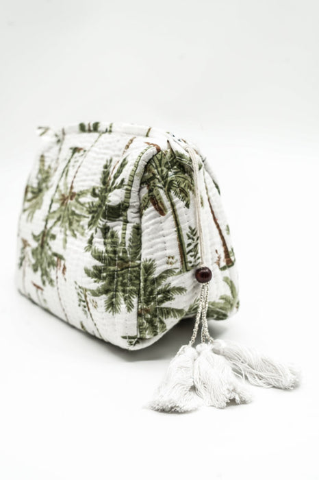 Cosmetic bag 12.5x10 cm, white, gray, multicolor