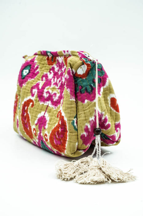 Cosmetic bag 12.5x10 cm, green, red, multicolor