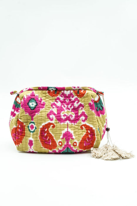 Cosmetic bag 12.5x10 cm, green, red, multicolor