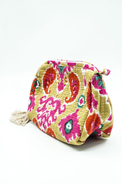 Cosmetic bag 12.5x10 cm, green, red, multicolor