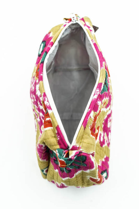 Cosmetic bag 12.5x10 cm, green, red, multicolor