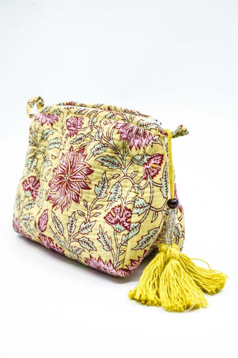 Cosmetic bag 12.5x10 cm, yellow, pink, multicolor