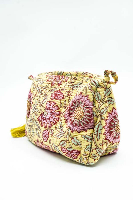 Cosmetic bag 12.5x10 cm, yellow, pink, multicolor