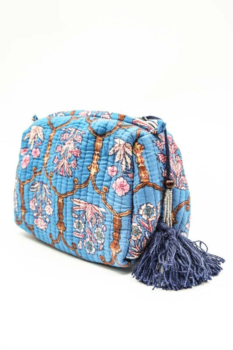 Cosmetic bag 12.5x10 cm, blue, pink, multicolor