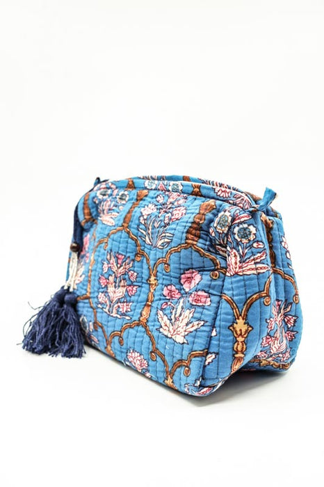 Cosmetic bag 12.5x10 cm, blue, pink, multicolor