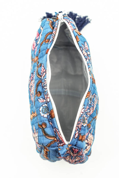 Cosmetic bag 12.5x10 cm, blue, pink, multicolor