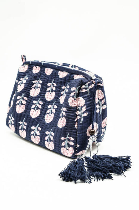 Cosmetic bag 12.5x10 cm, dark blue, multicolor