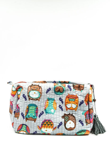 Cosmetic bag 13.75x11.25 cm, gray, multicolor