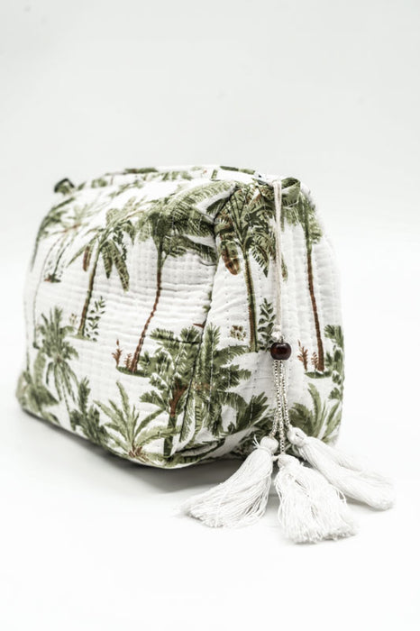 Cosmetic bag 13.75x11.25 cm, white, gray, multicolor