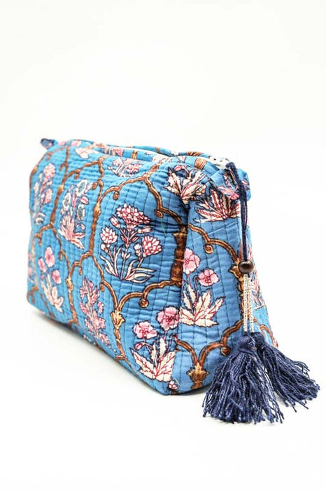 Cosmetic bag 13.75x11.25 cm, blue, pink, multicolor