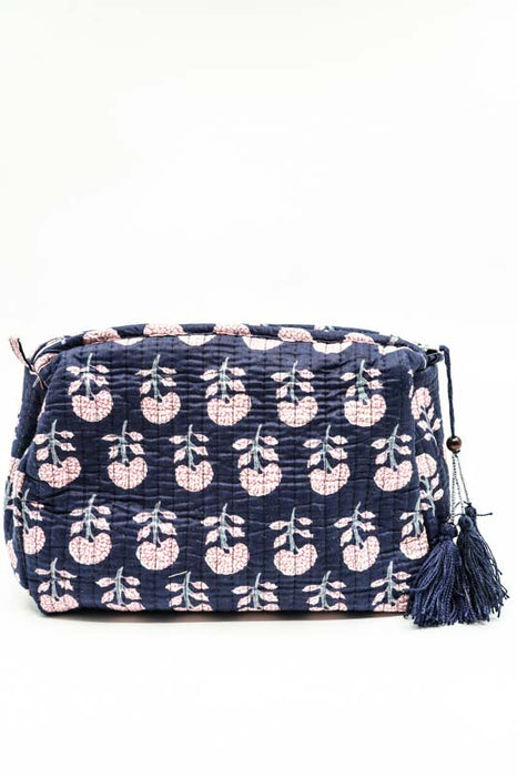 Cosmetic bag 13.75x11.25 cm, dark blue, multicolor