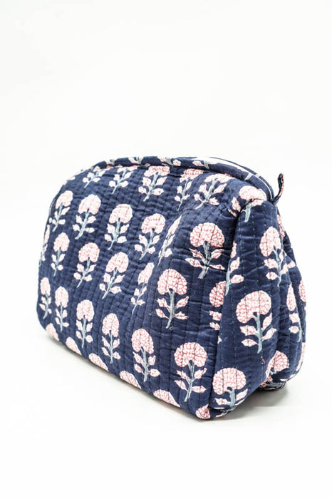 Cosmetic bag 13.75x11.25 cm, dark blue, multicolor