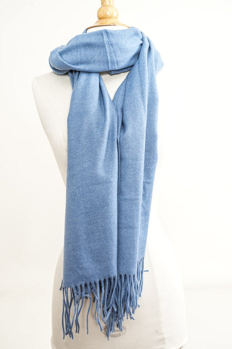 Schal Kaschmir/Wolle/Viskose jeansblau 70x200 cm