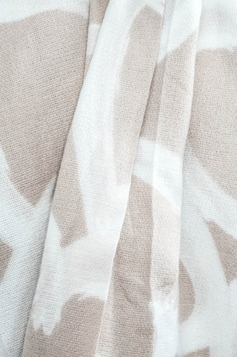 Schal Kaschmir/Viskose Herzen beige 85x190 cm