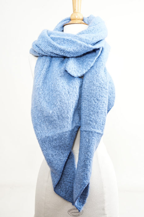 Schal Wolle/Viskose jeansblau 60x200 cm